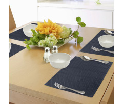 Blue Dots Retro Style Place Mats