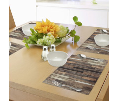 Old Floor Rustic Style Place Mats