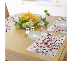 Splashes of Blood Scary Place Mats