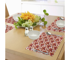 Red Poppy Flowers Place Mats