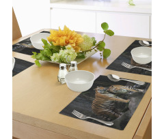 Tiger Couple in Jungle Place Mats