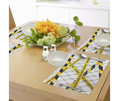 Crime Scene Bands Place Mats