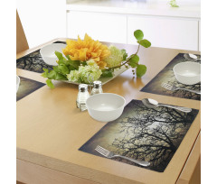 Grunge Branches Twilight Place Mats