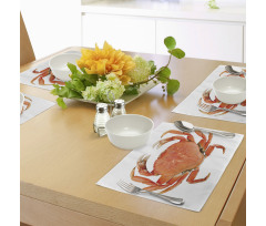 Cooked Dungeness Crab Place Mats