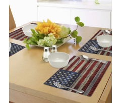 Wood Planks Flag Place Mats