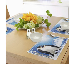 Snowy Frozen Kid Season Place Mats