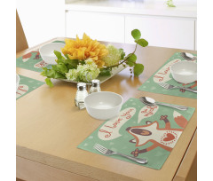 Fox Humor Romance Place Mats