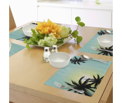 Hawaiian Miami Beach Sun Place Mats