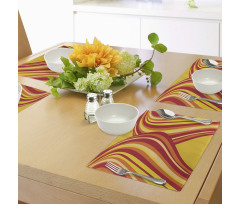 Wavy Stripes Abstract Place Mats