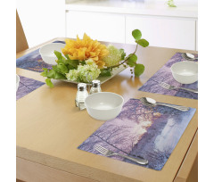 Braches Snowy Sunset Place Mats