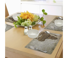 Wooden Plank Map Place Mats