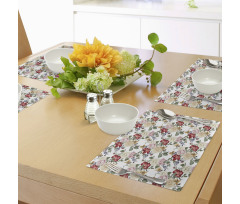 Lilacs Roses Flowers Place Mats