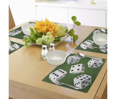 Casino Rolling Dice Set Place Mats