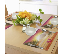 Summer Sunset on Beach Place Mats