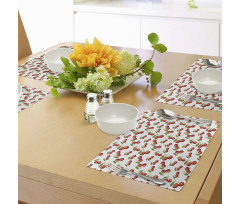 Cherry Fruit Pattern Place Mats