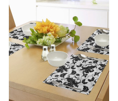 Abstract Leaf Ivy Swirl Place Mats