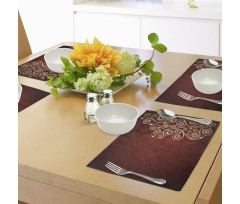 Ombre Flower Swirl Ivy Place Mats