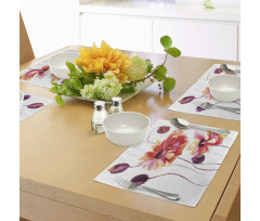 Watercolor Poppies Buds Place Mats