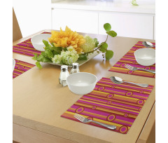 Stripes Circles Vibrant Place Mats