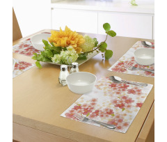 Vibrant Sakura Flowers Place Mats