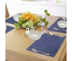 White Polka Dotted Tile Place Mats