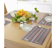 Spring Flowers Stripes Place Mats