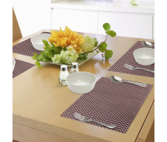 Cutrvy Wavy Lines Dark Tile Place Mats