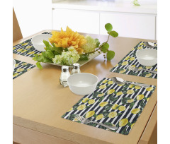 Fresh Lemons Striped Place Mats