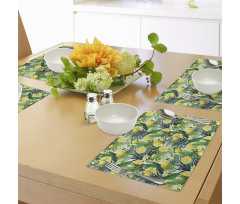 Exotic Plants Green Leaf Place Mats