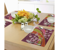 Sakura Blossom Japanese Place Mats