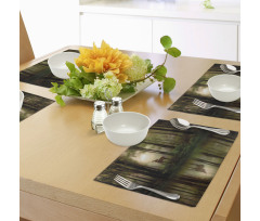 Baby Deer Foggy Lake Place Mats