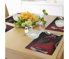 Guitar with Love Rose Place Mats