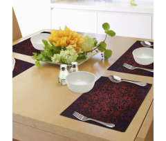 Orient Flowers Leaves Place Mats