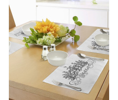 Crown Lettering Baroque Place Mats