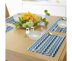 Retro Zig Zag Stripes Place Mats