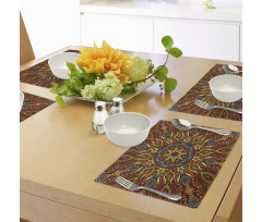 Warm Colored Design Boho Place Mats