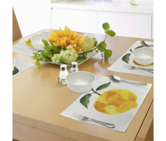 Watercolor Lemon Place Mats