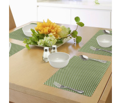 White Simple Polka Dots Place Mats