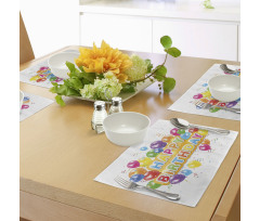 Vivid Birthday Balloon Place Mats