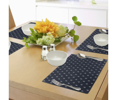 Navy Inspired Pattern Place Mats