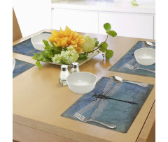 Dragonfly Bug Turquoise Place Mats