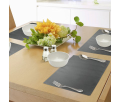 Plain Colored Dark Abstract Place Mats