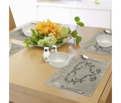 Valentine's Day Taupe Place Mats