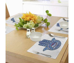 Vibrant Hamsa Triangle Place Mats