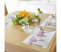 World Map Continents Place Mats