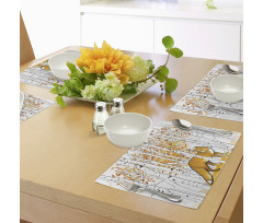 Fox Autumn Forest Place Mats