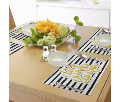 Stripes Text Place Mats