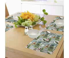 Palm Tree Flowers Hibiscus Place Mats