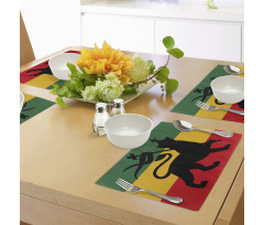 Judah Lion Reggae Flag Place Mats