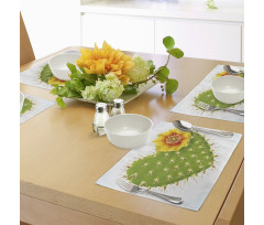 Thorny Opuntia Heart Place Mats